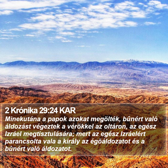 2 Krónika 29:24 KAR Bible Study