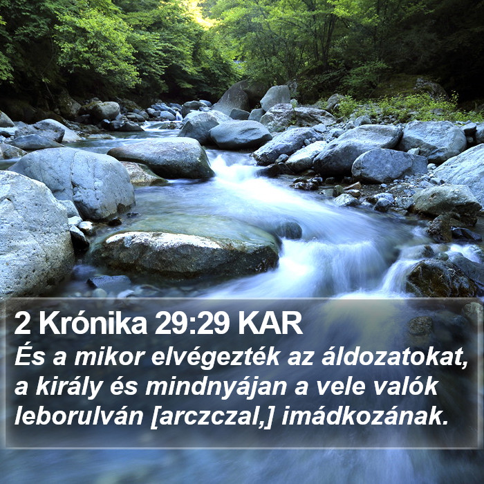 2 Krónika 29:29 KAR Bible Study