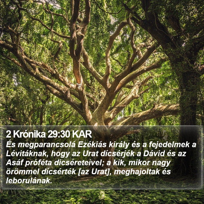 2 Krónika 29:30 KAR Bible Study