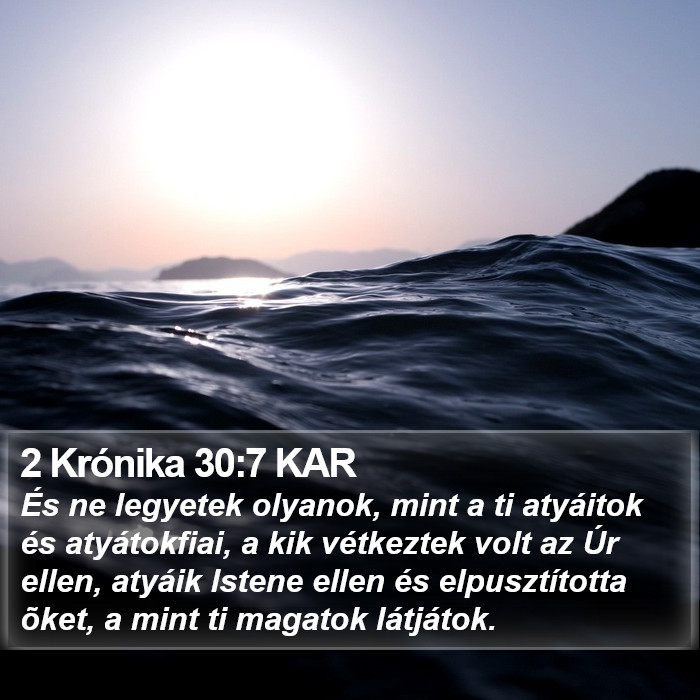 2 Krónika 30:7 KAR Bible Study