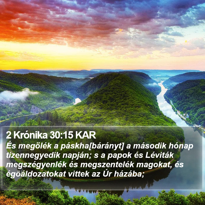 2 Krónika 30:15 KAR Bible Study