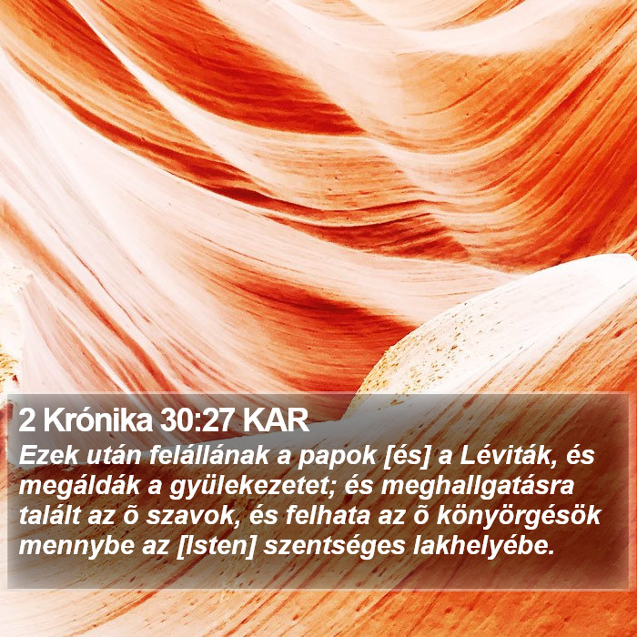 2 Krónika 30:27 KAR Bible Study