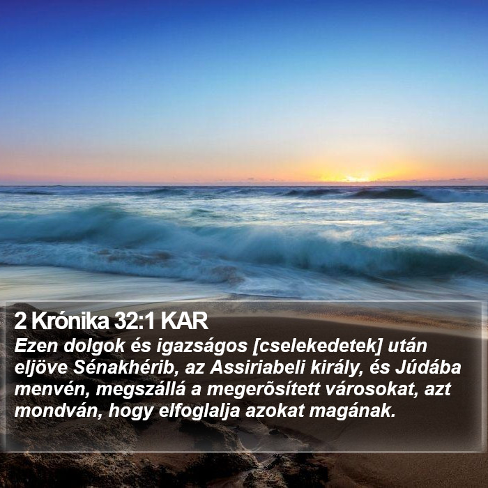 2 Krónika 32:1 KAR Bible Study