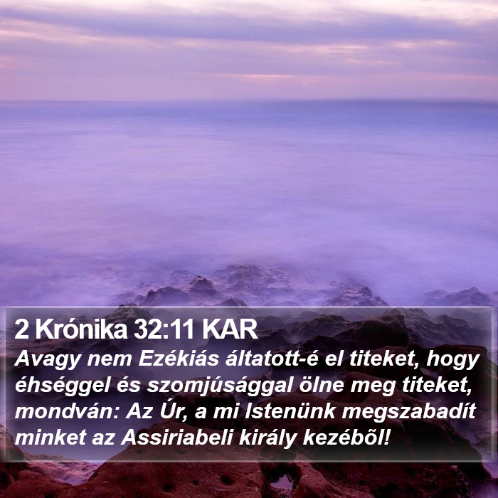 2 Krónika 32:11 KAR Bible Study