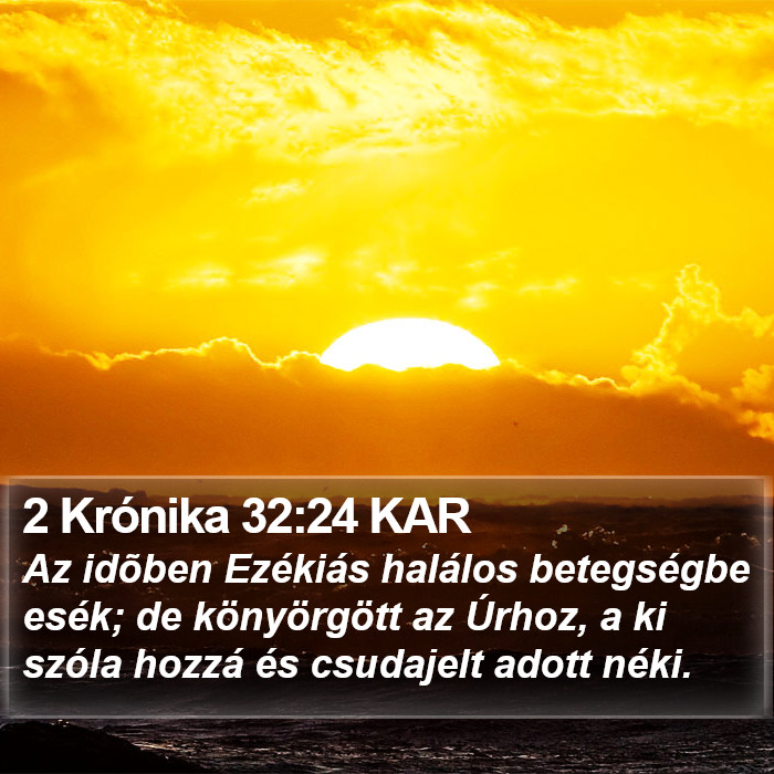 2 Krónika 32:24 KAR Bible Study