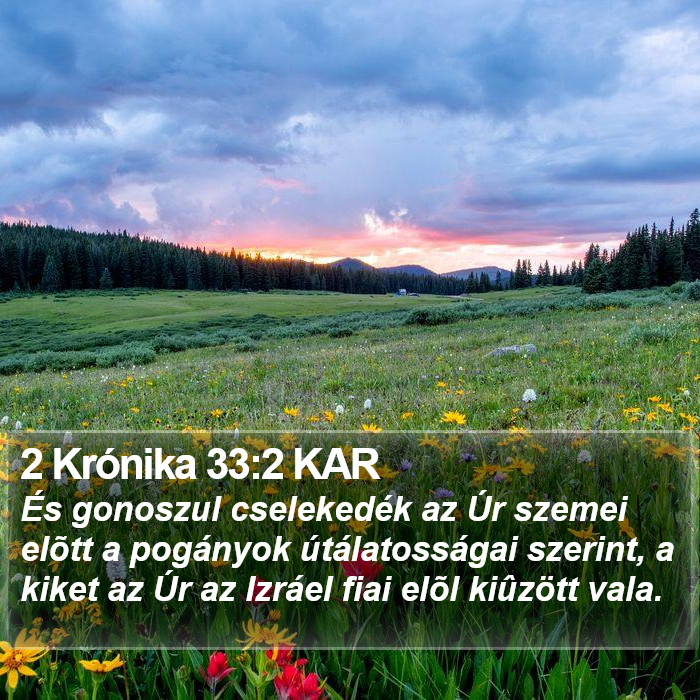 2 Krónika 33:2 KAR Bible Study