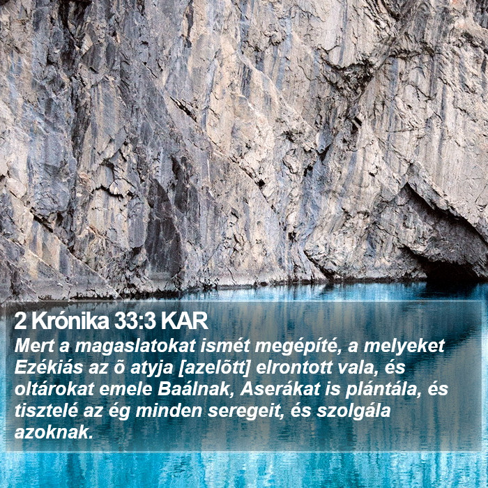 2 Krónika 33:3 KAR Bible Study