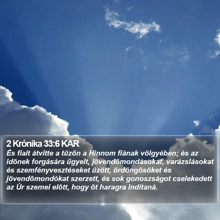 2 Krónika 33:6 KAR Bible Study