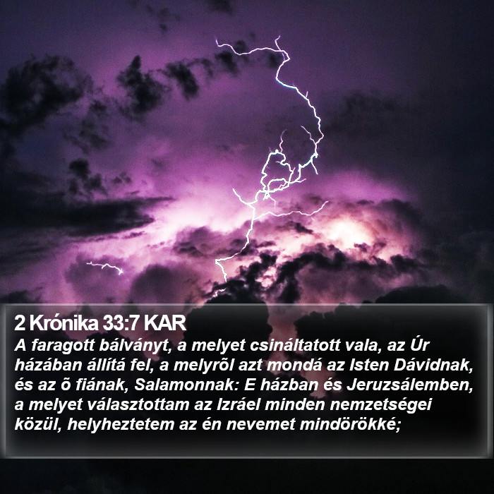 2 Krónika 33:7 KAR Bible Study