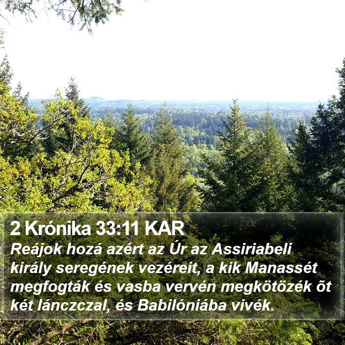 2 Krónika 33:11 KAR Bible Study