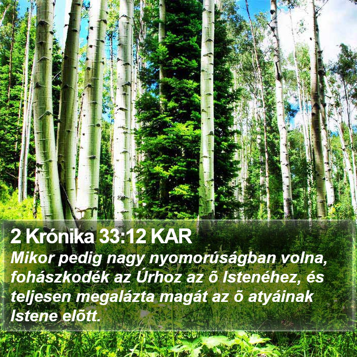 2 Krónika 33:12 KAR Bible Study