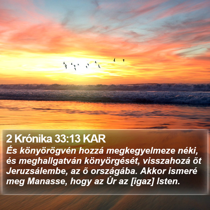 2 Krónika 33:13 KAR Bible Study