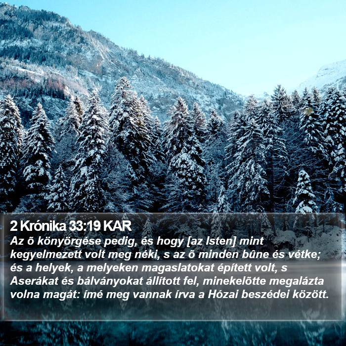 2 Krónika 33:19 KAR Bible Study