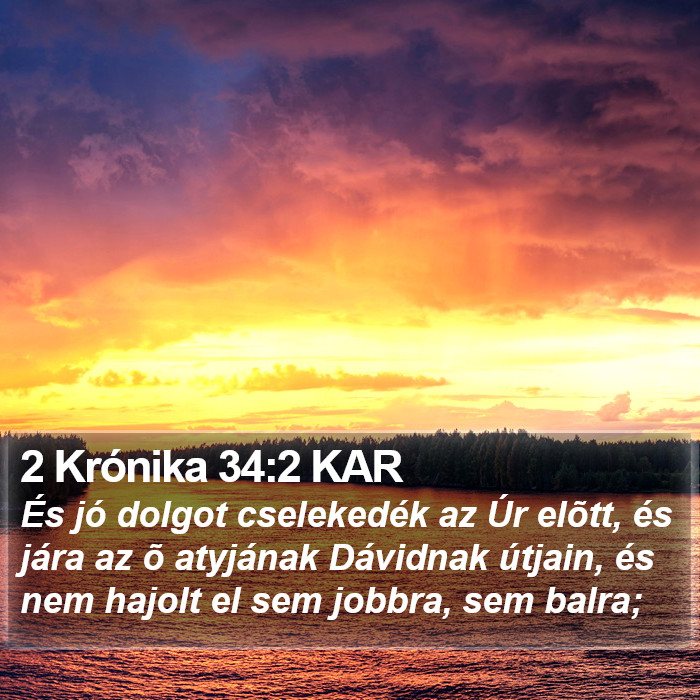 2 Krónika 34:2 KAR Bible Study