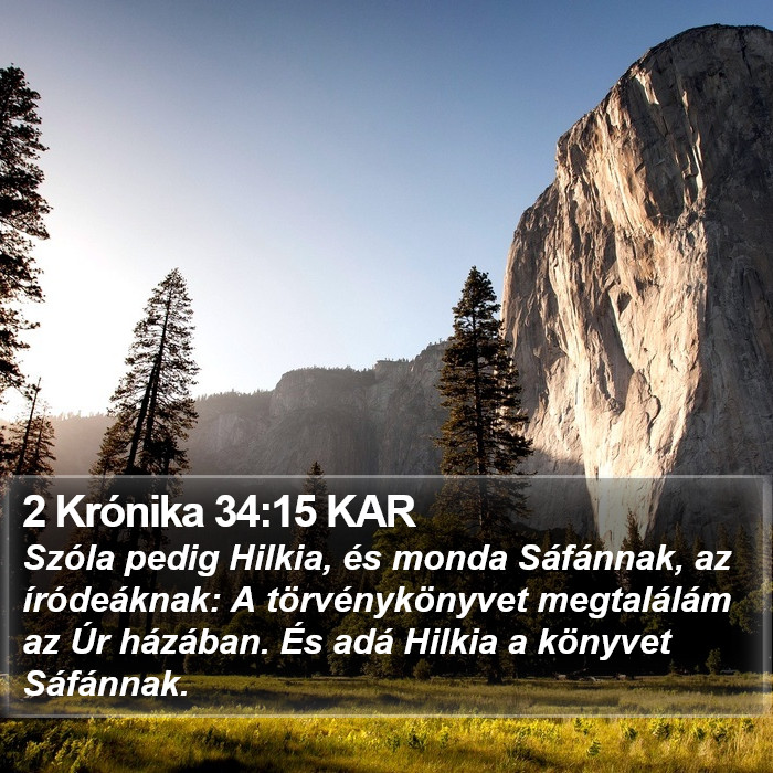 2 Krónika 34:15 KAR Bible Study