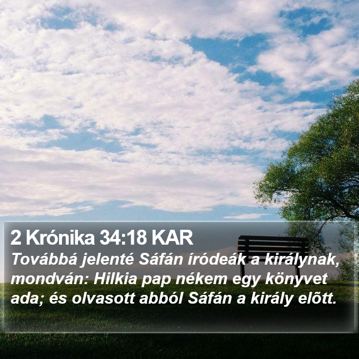 2 Krónika 34:18 KAR Bible Study