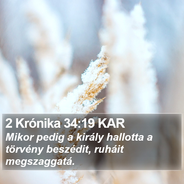 2 Krónika 34:19 KAR Bible Study