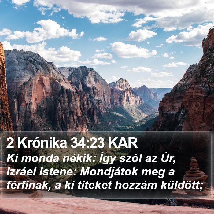 2 Krónika 34:23 KAR Bible Study