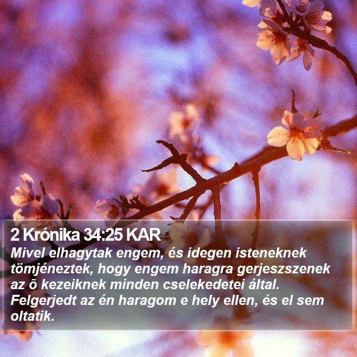 2 Krónika 34:25 KAR Bible Study