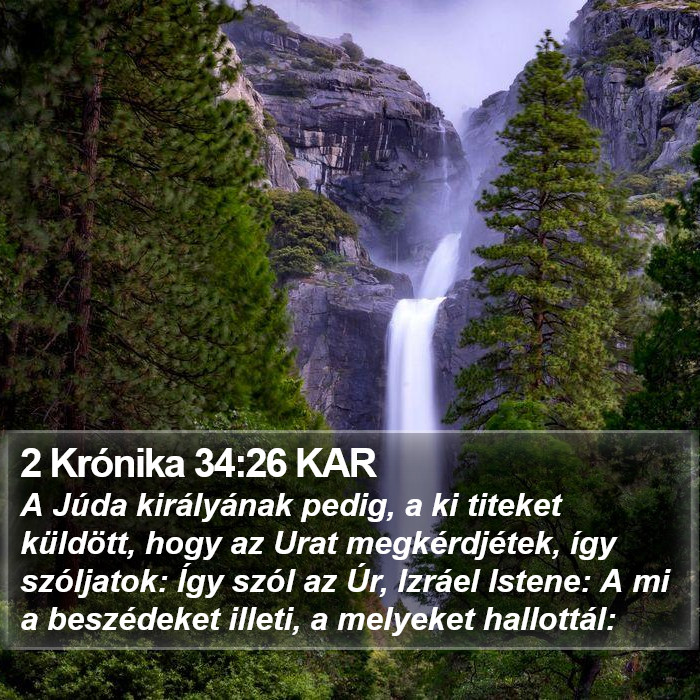 2 Krónika 34:26 KAR Bible Study