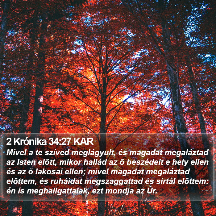 2 Krónika 34:27 KAR Bible Study