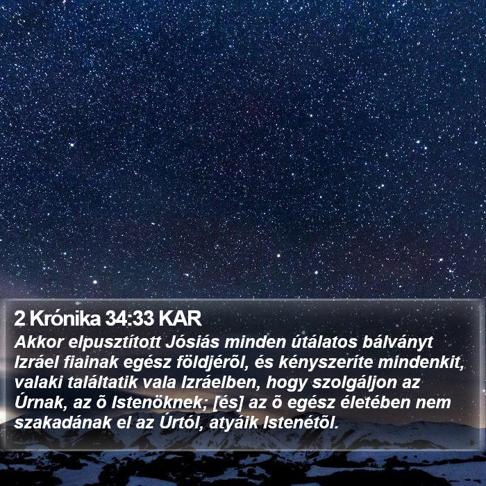 2 Krónika 34:33 KAR Bible Study