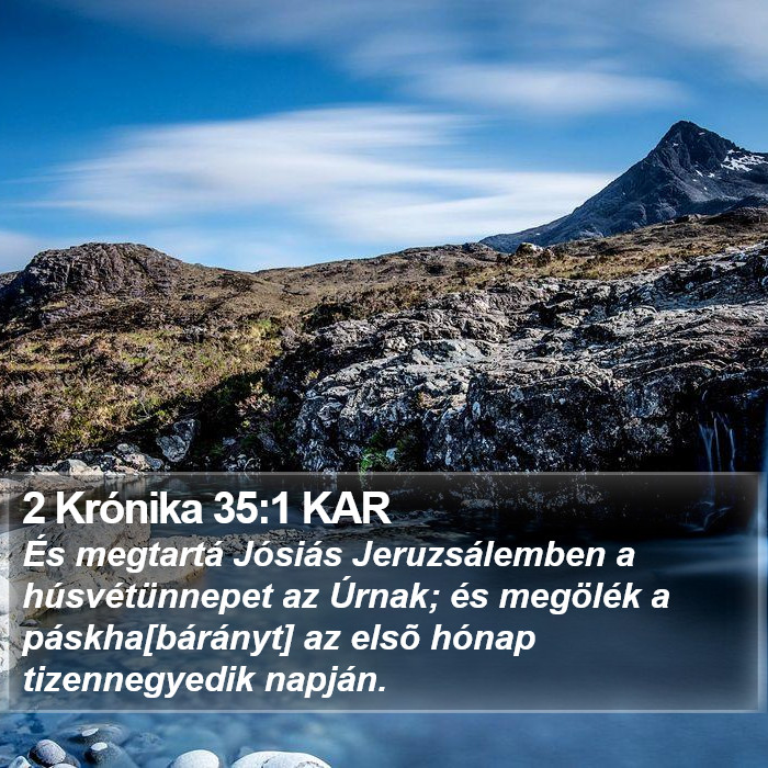 2 Krónika 35:1 KAR Bible Study