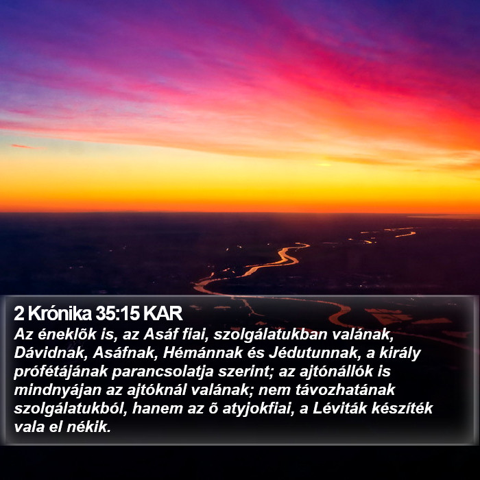 2 Krónika 35:15 KAR Bible Study