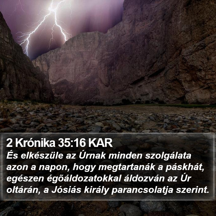 2 Krónika 35:16 KAR Bible Study