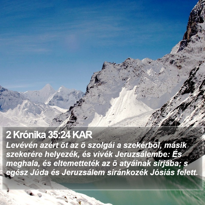 2 Krónika 35:24 KAR Bible Study