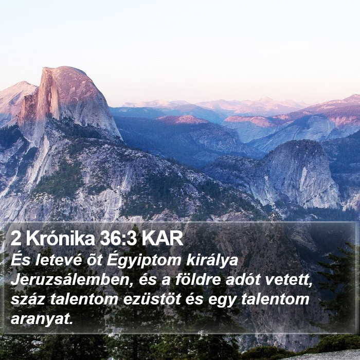 2 Krónika 36:3 KAR Bible Study