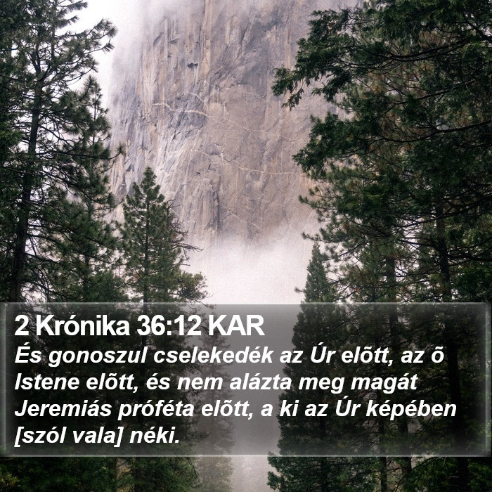 2 Krónika 36:12 KAR Bible Study