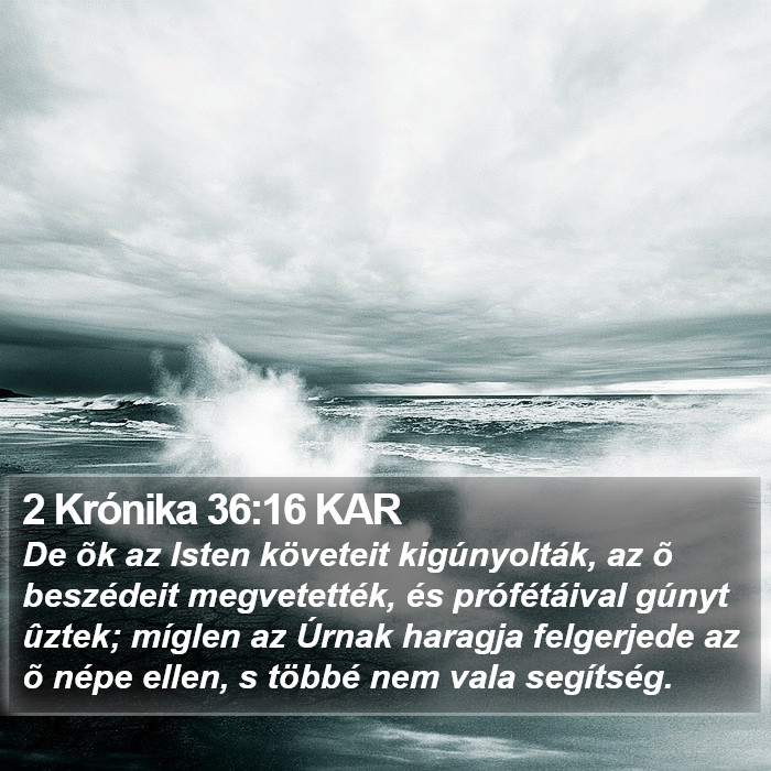 2 Krónika 36:16 KAR Bible Study