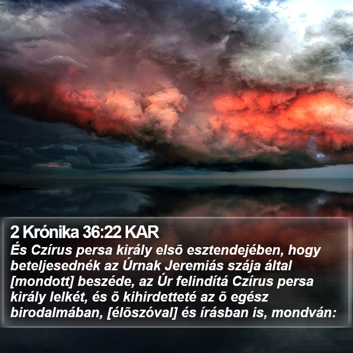 2 Krónika 36:22 KAR Bible Study