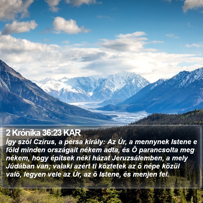 2 Krónika 36:23 KAR Bible Study