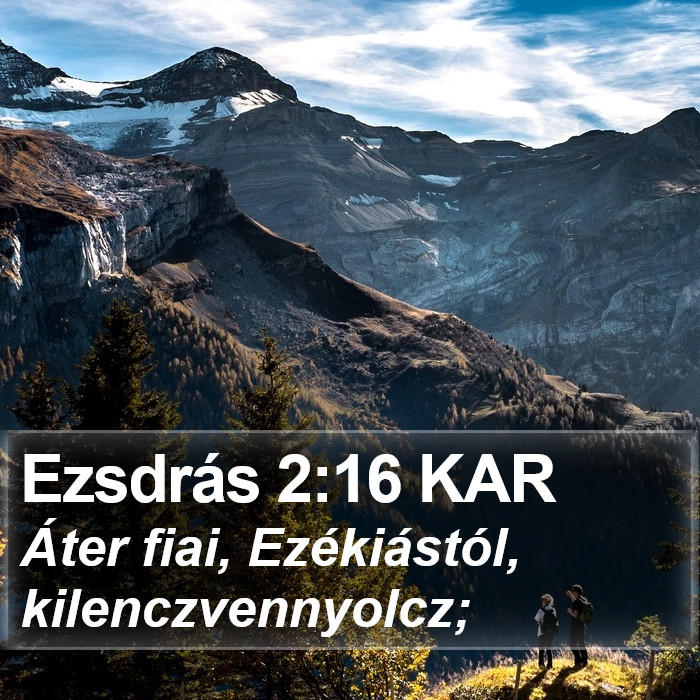 Ezsdrás 2:16 KAR Bible Study