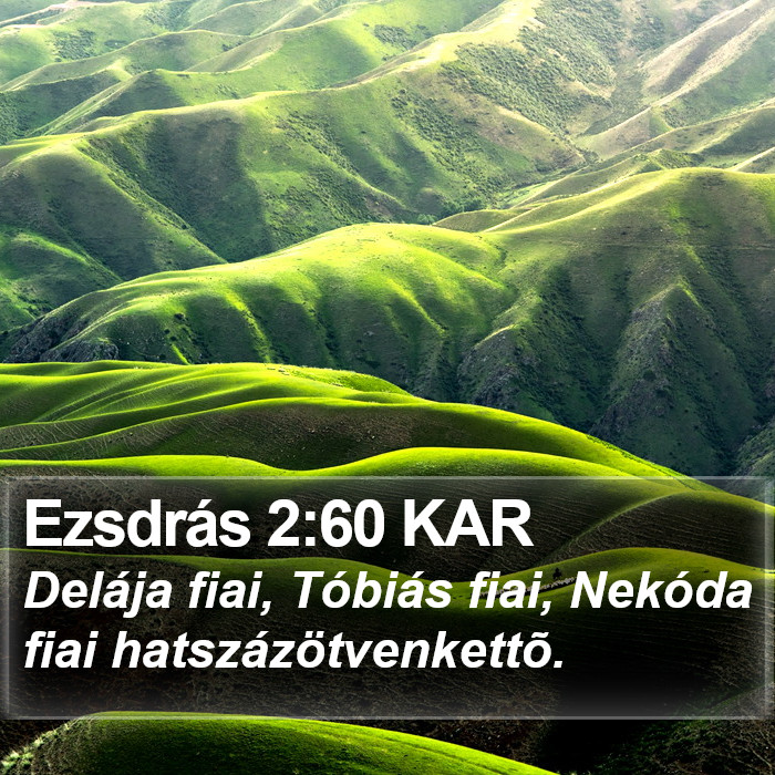 Ezsdrás 2:60 KAR Bible Study