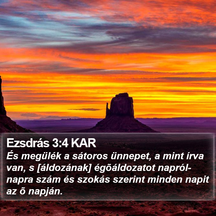 Ezsdrás 3:4 KAR Bible Study