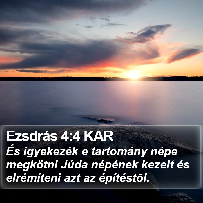 Ezsdrás 4:4 KAR Bible Study