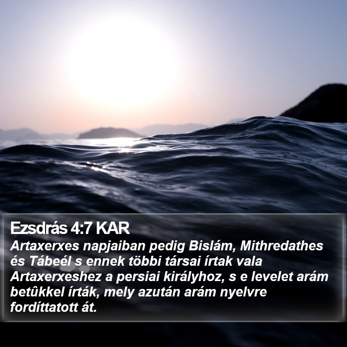 Ezsdrás 4:7 KAR Bible Study