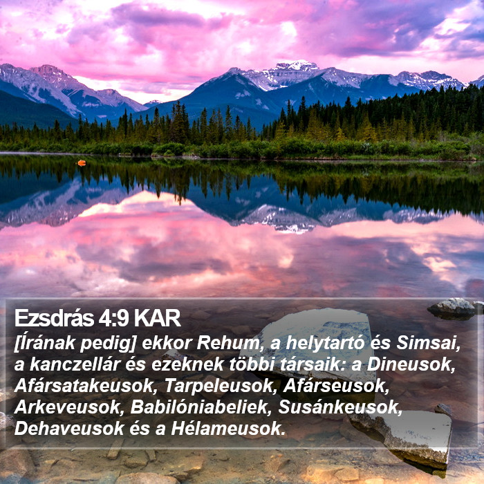 Ezsdrás 4:9 KAR Bible Study