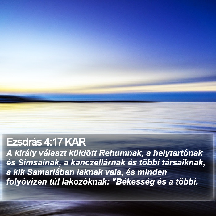 Ezsdrás 4:17 KAR Bible Study