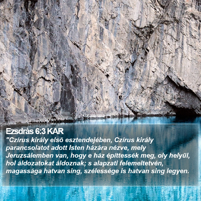 Ezsdrás 6:3 KAR Bible Study