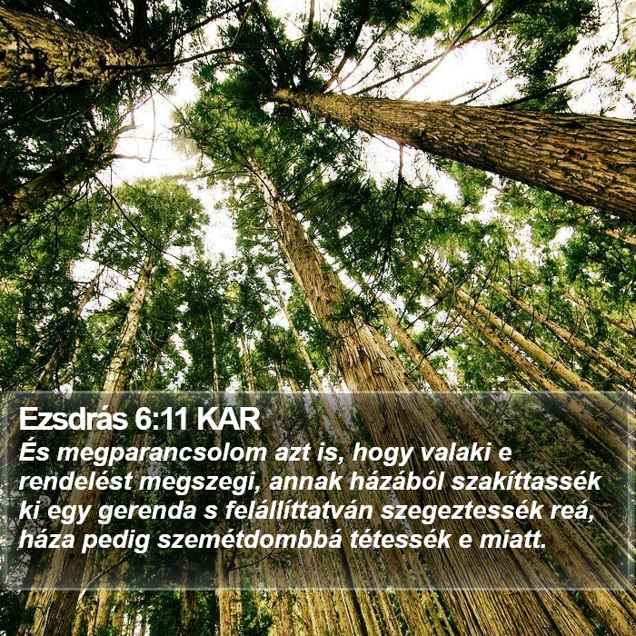 Ezsdrás 6:11 KAR Bible Study