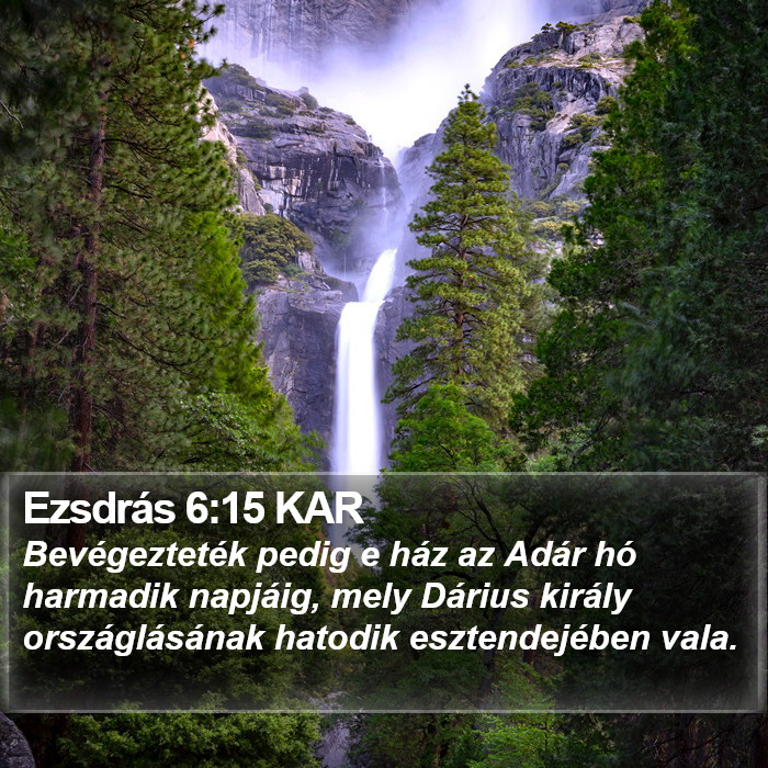 Ezsdrás 6:15 KAR Bible Study