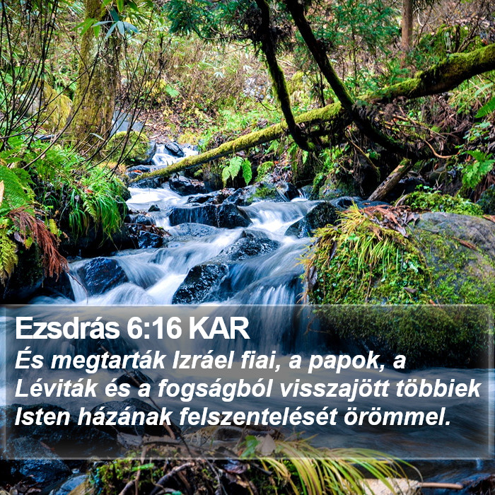 Ezsdrás 6:16 KAR Bible Study