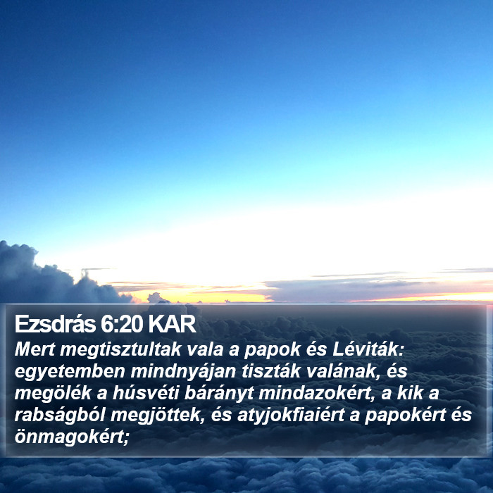 Ezsdrás 6:20 KAR Bible Study