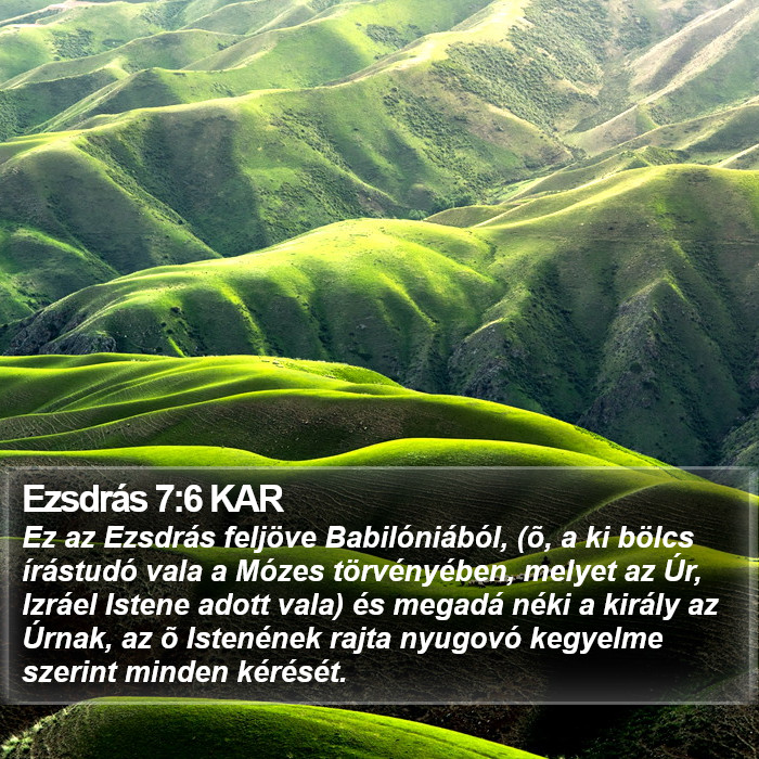 Ezsdrás 7:6 KAR Bible Study