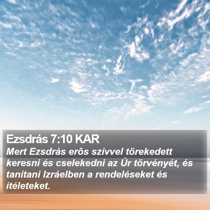 Ezsdrás 7:10 KAR Bible Study