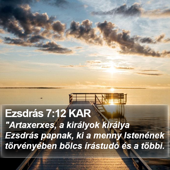 Ezsdrás 7:12 KAR Bible Study